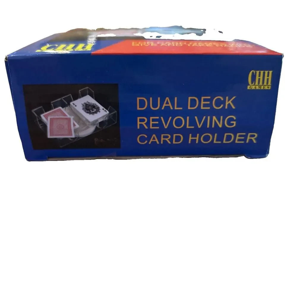 CHH Dual Deck Revolving Card Holder  for Games with Give & Take Hands Open Box